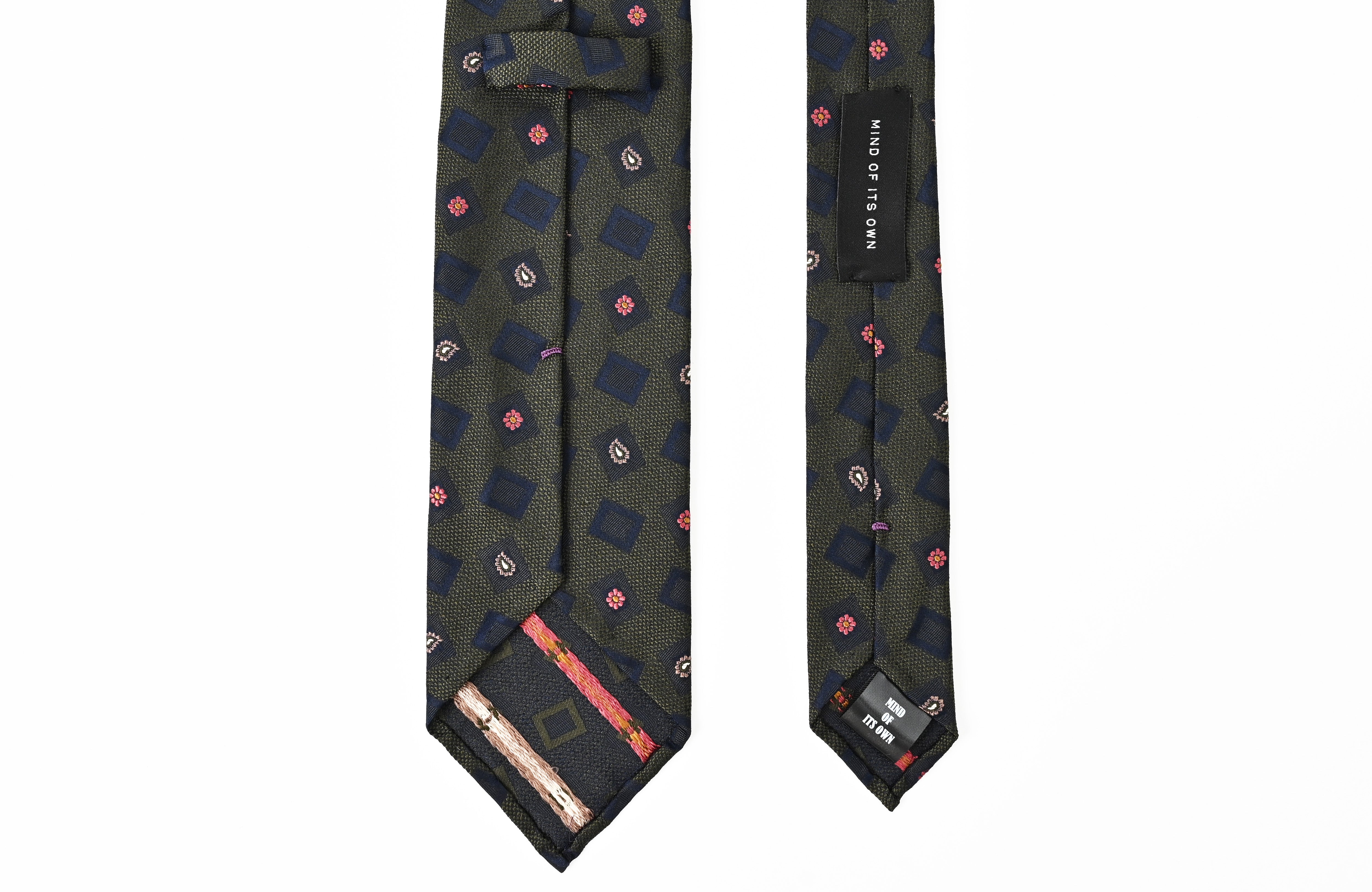 日本製 シルク ハンドロール ネクタイ クラシックコモン グリーン